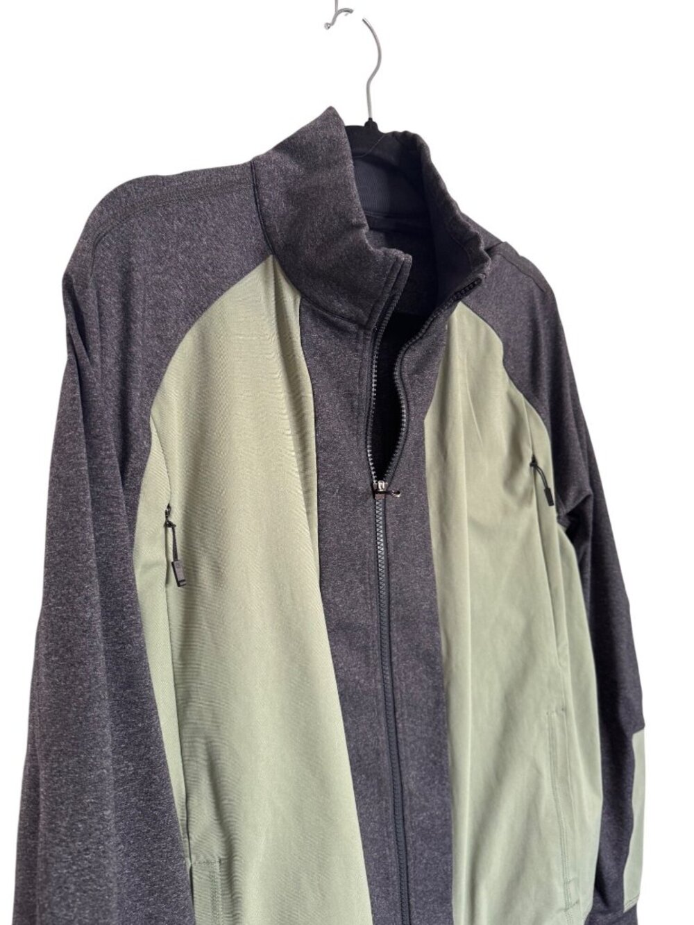 Lululemon Tactic Size Large Men's Full Zip Jacket Heathered Gray Green Pockets A - Picture 12 of 12